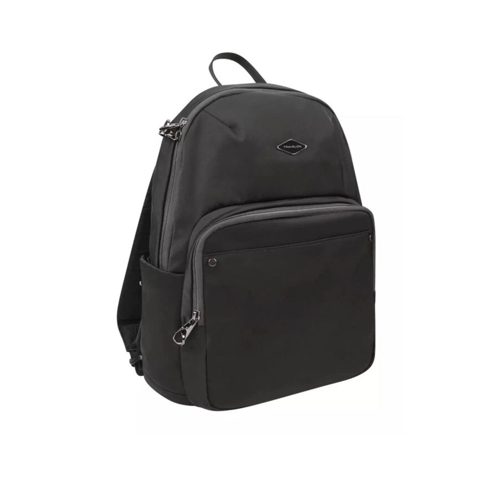 Travelon Anti-Theft Classic Backpack Black RFID Blocking Locking Zippers